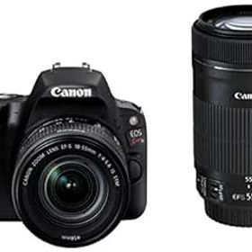 【中古】［非常に良い］Canon デジタル一眼レフカメラ EOS Kiss X9 ブラック ダブルズームキット EF-S18-55mm/EF-S55-250mm付属 EOSKISSX9BK-WKIT