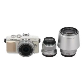 中古 ミラーレス一眼 レンズ3本セットOLYMPUS オリンパスE-PL7 レンズ3本セット BHAB1186コンディションランク【B】（商品 No.78-0）