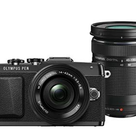 【中古】OLYMPUS ミラーレス一眼 PEN E-PL7 EZダブルズームキット ブラック E-PL7 EZ DZKIT BLK