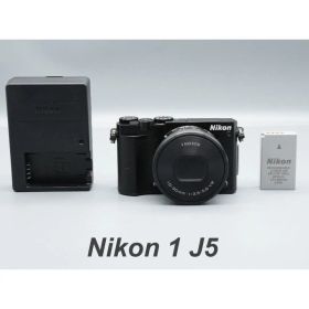 Nikon ニコン 1 J5 ブラック 完動品 美品 ショット数907 ラーレス一眼