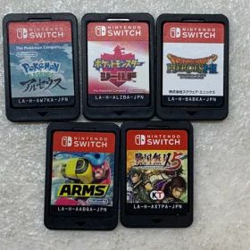 Nintendo Switchソフト5本まとめ売り ポケモン ドラクエヒーローズ ARMS 戦国無双5【E4377-008】054
