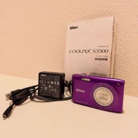 【美品】Nikon COOLPIX S3300 パープル 動作確認済