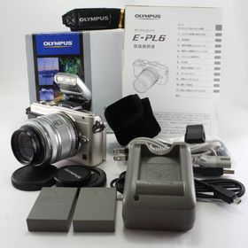 【中古】OLYMPUS ミラーレス一眼 PEN Lite E-PL6 レンズキット シルバー E-PL6 LKIT SLV