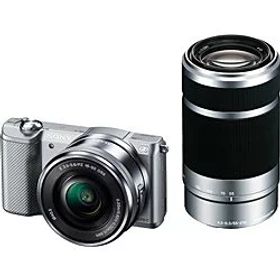 【中古】【非常に良い】SONY ミラーレス一眼 α5000 ダブルズームレンズキット シルバー ILCE-5000Y-S