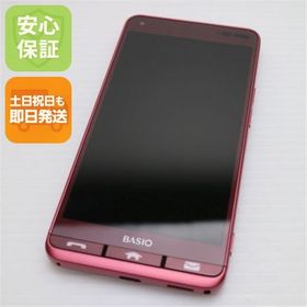 安心保証 超美品 KYV43 BASIO3 レッド 本体 白ロム