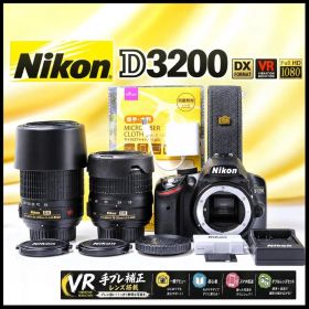 Nikon D3200 ダブルレンズ 望遠200mm VR 初心者 スマホ転送