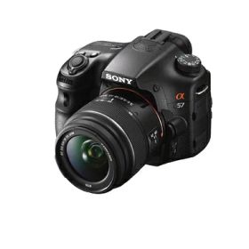 【中古】 SONY ミラーレス一眼 α57 ズームレンズキット DT 18-55mm F3.5-5.6 SAM付属 SLT-A57K