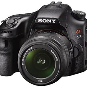 【中古】【39shop】SONY★ミラーレス一眼 α57 ズームレンズキット DT 18-55mm F3.5-5.6 SAM付属 SLT-A57K（良い）